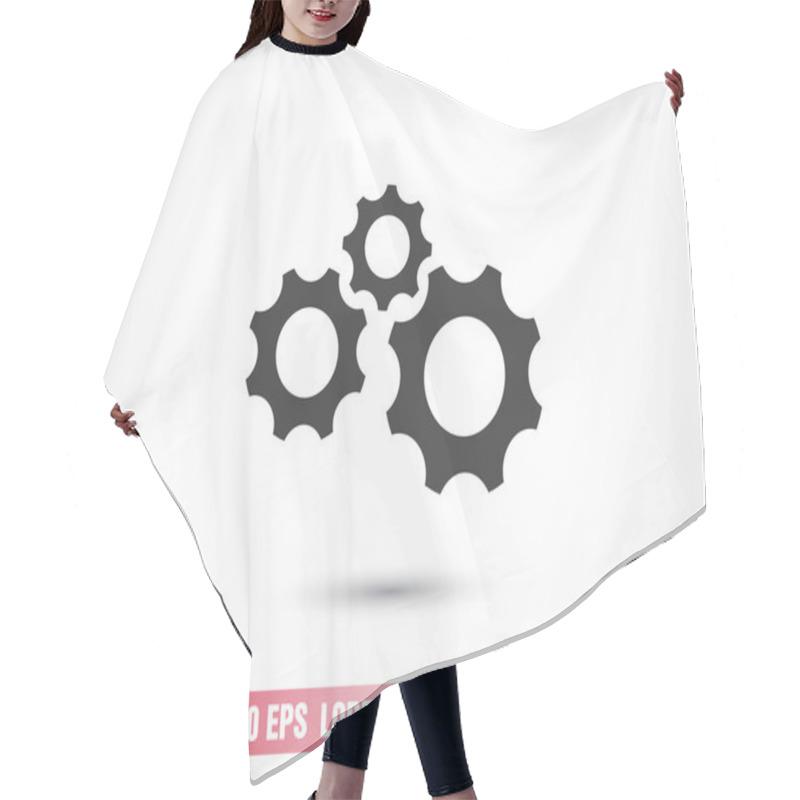 Personality  Gears Mechanism Icon Hair Cutting Cape