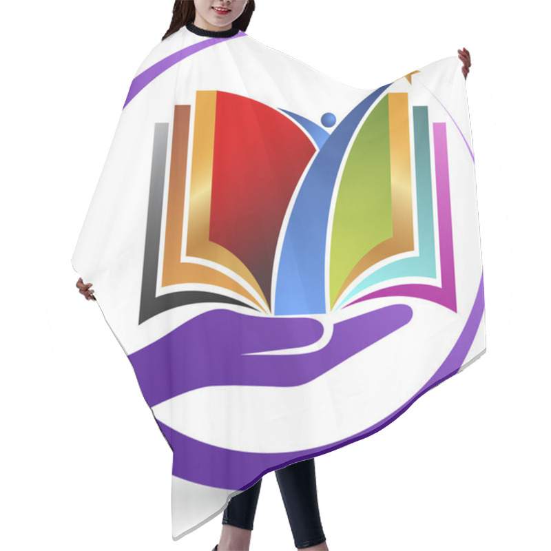 Personality  Hand Book Logo Hair Cutting Cape