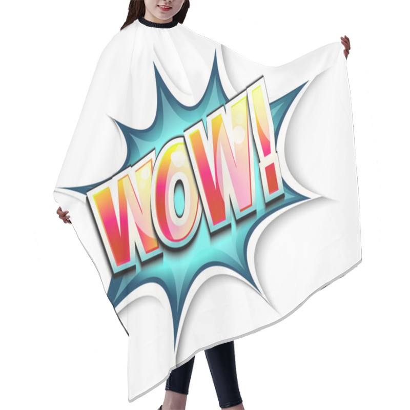 Personality  Wow Comic Book Illustration Hair Cutting Cape