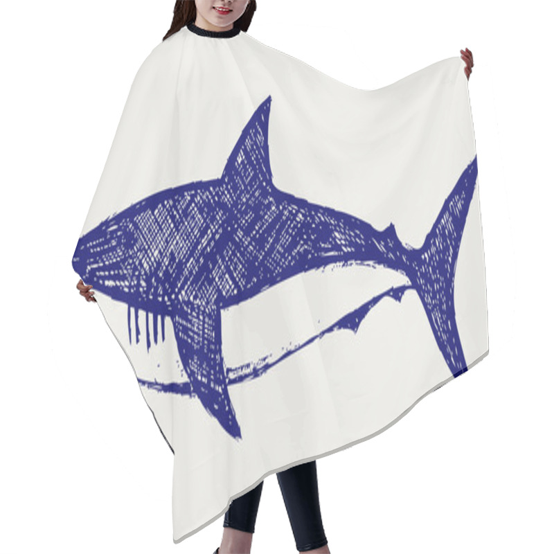 Personality  Reef Shark Hair Cutting Cape