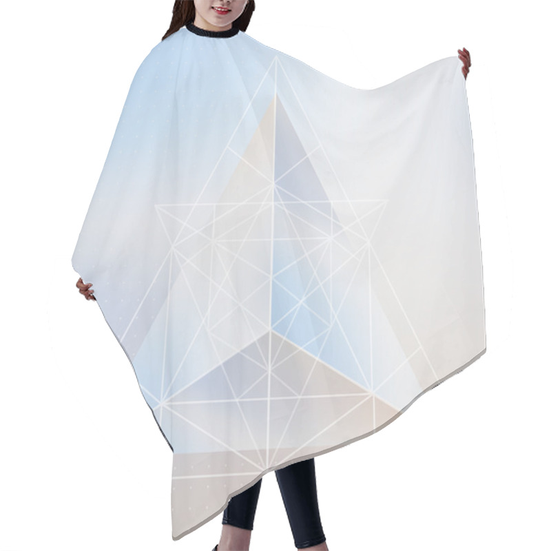 Personality  Pyramid With Low Poly Triangles Hair Cutting Cape