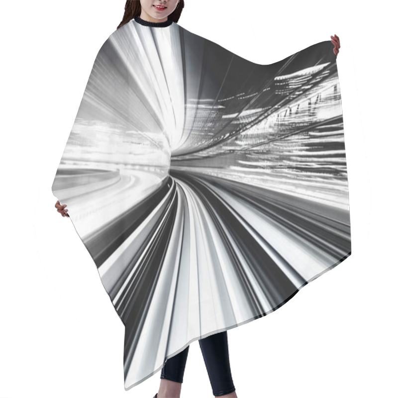 Personality  Blurred Motion Tunnel Hair Cutting Cape