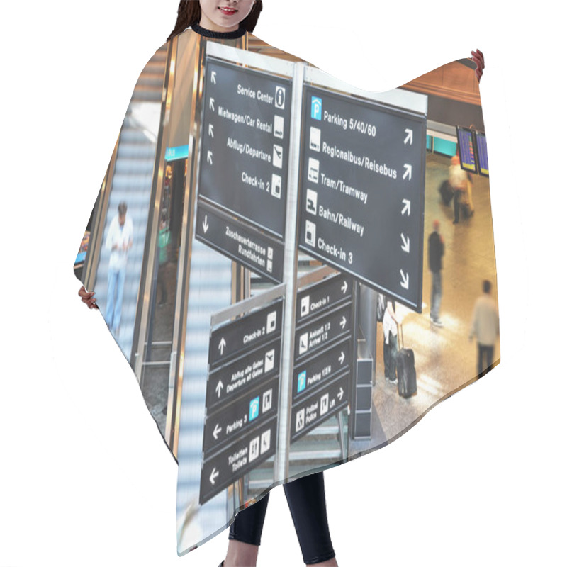 Personality  Airport Information Board Details Hair Cutting Cape