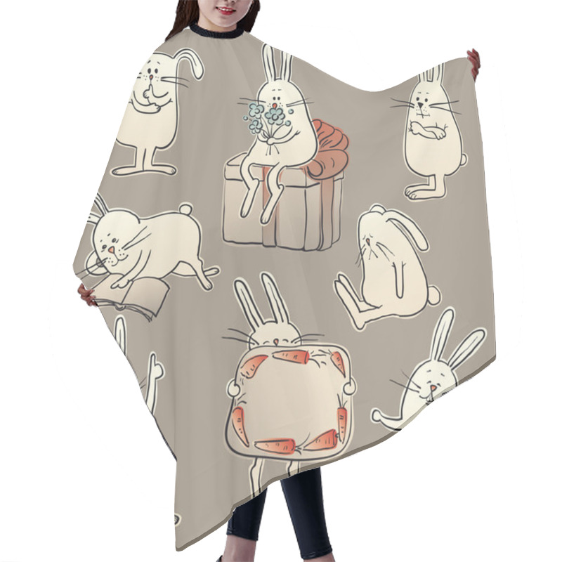 Personality  Rabbits Hair Cutting Cape