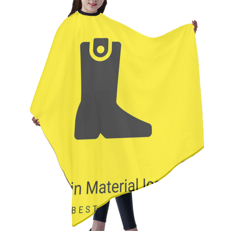 Personality  Boot Minimal Bright Yellow Material Icon Hair Cutting Cape