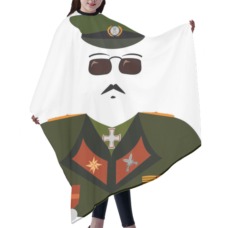 Personality  Cartoon Militarist Uniform Hair Cutting Cape