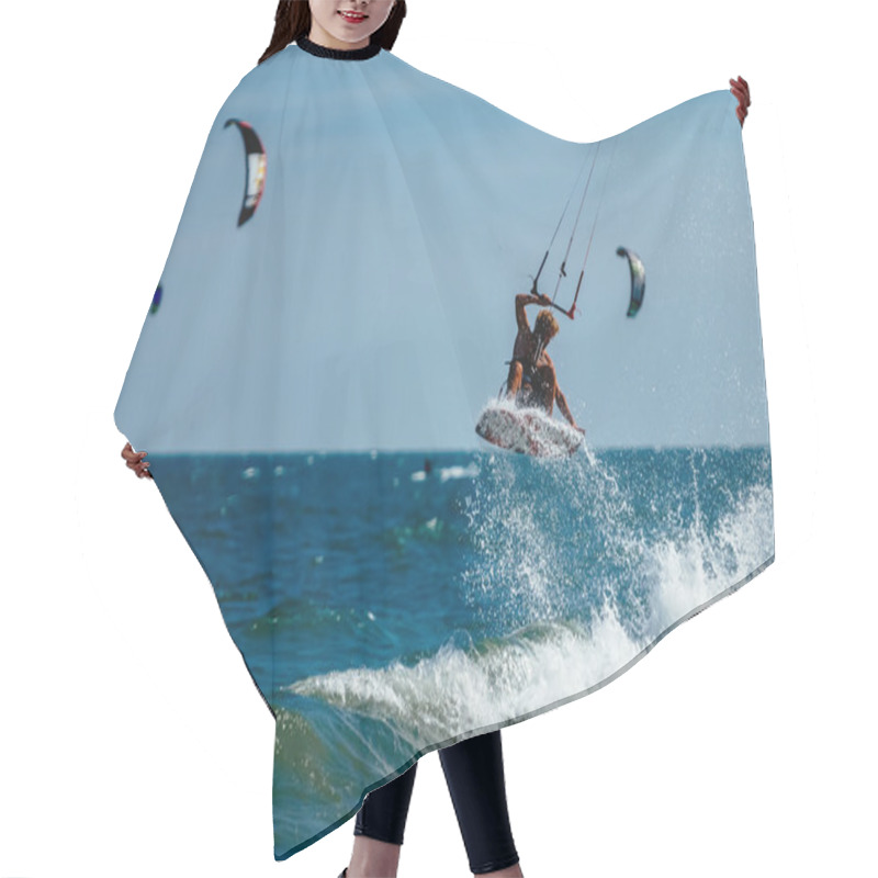 Personality  Kite Surfer Rides Waves Hair Cutting Cape