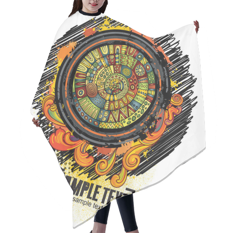 Personality  Abstract Vector Grunge Design Hair Cutting Cape