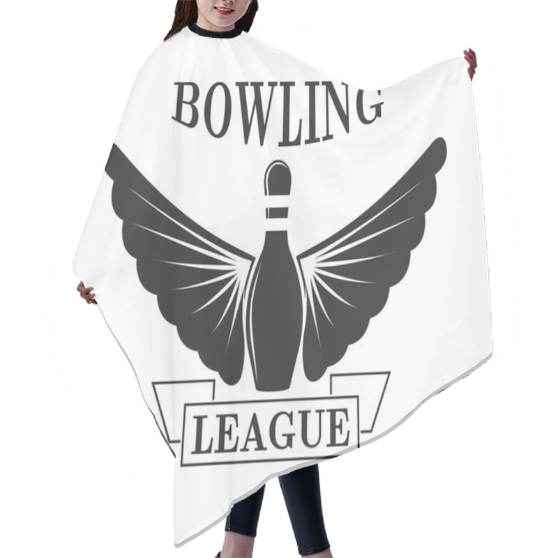 Personality  Vector Set Of Bowling Emblems. Hair Cutting Cape