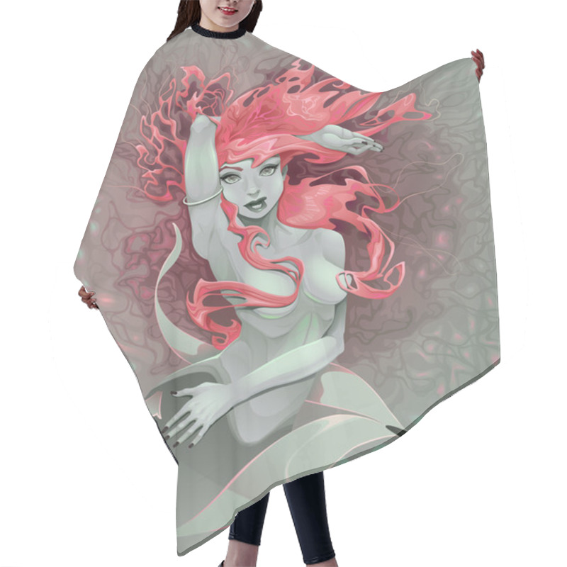 Personality  Portrait Of A Mermaid Hair Cutting Cape