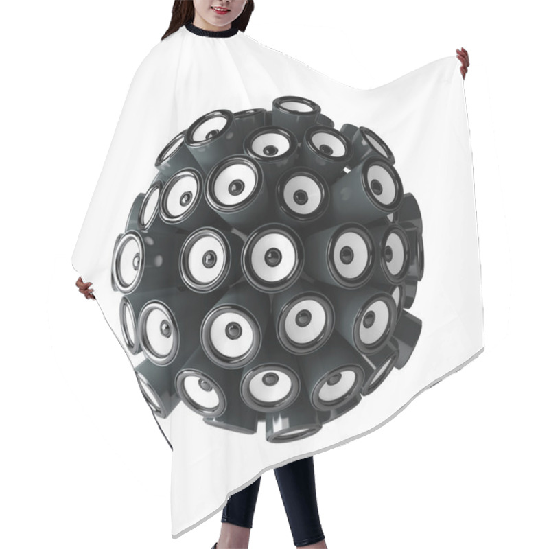 Personality  Loudspeakers Forming   Sphere Hair Cutting Cape