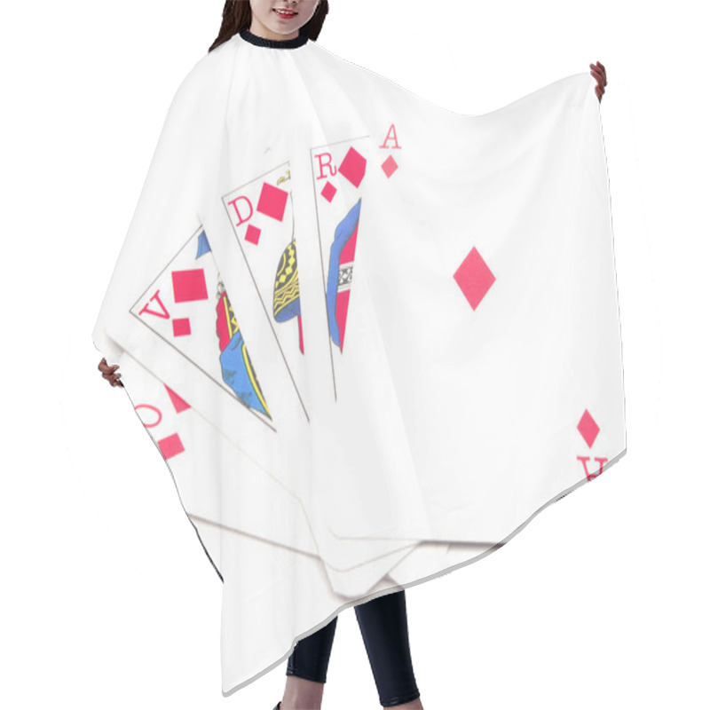 Personality  Poker Cards - Royal Flush Hair Cutting Cape