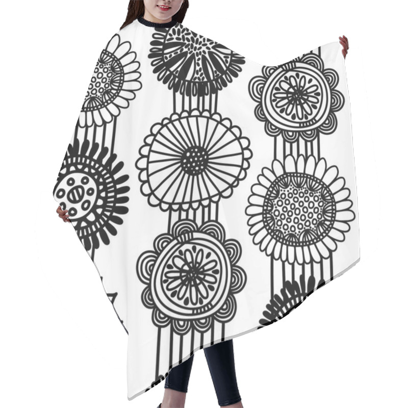 Personality  Seamless Scandinavian Pattern Hair Cutting Cape