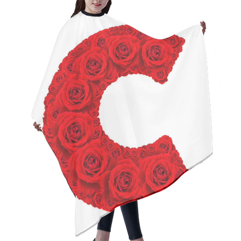 Personality  Rose Alphabet Set - Alphabet Capital Letter C Made From Red Rose Hair Cutting Cape