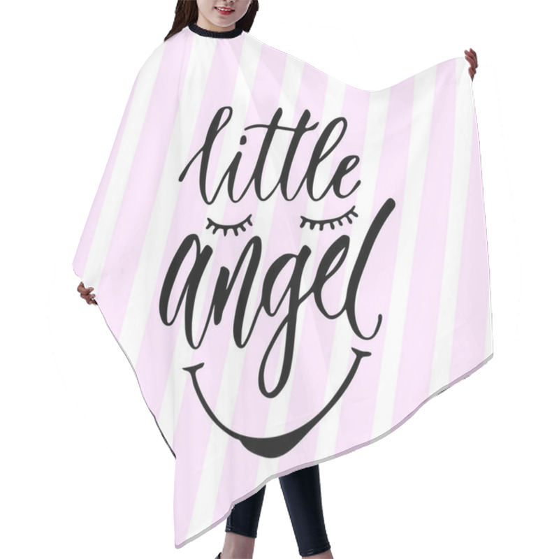 Personality  Modern Calligraphy. Little Angel Print Hair Cutting Cape