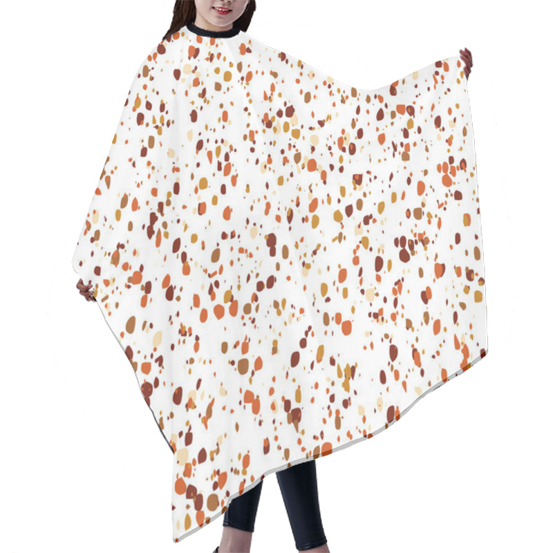 Personality  Seamless Pattern With Random Spray Texture Hair Cutting Cape