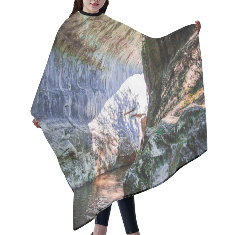 Personality  Beautiful Waterfall In The Mountains Hair Cutting Cape