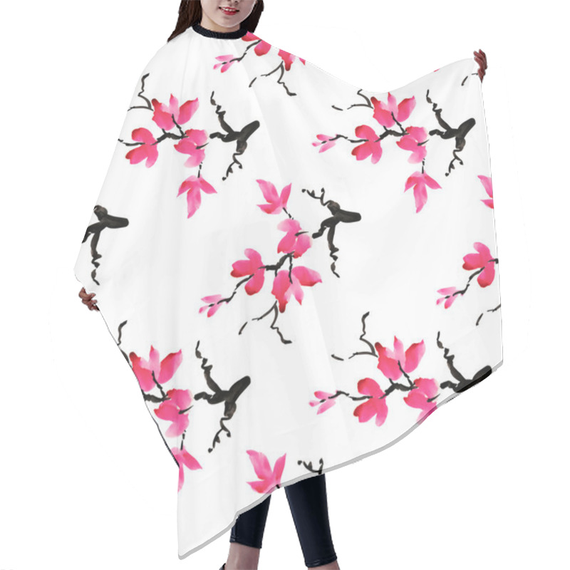 Personality  Blooming Magnolia Flowers Hair Cutting Cape