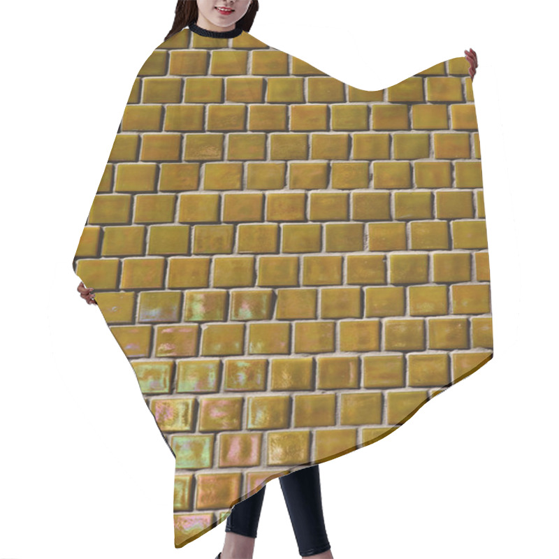 Personality  Full Frame Image Of Ceramic Tile Wall Background Hair Cutting Cape