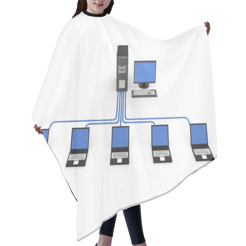 Personality  Network Hair Cutting Cape