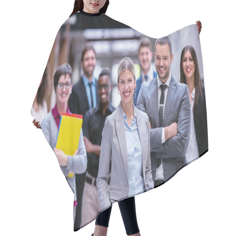 Personality  Young Business People Team Hair Cutting Cape