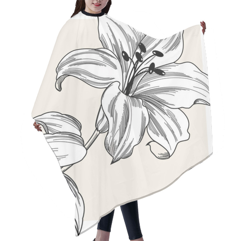 Personality  Flower Lily Hair Cutting Cape