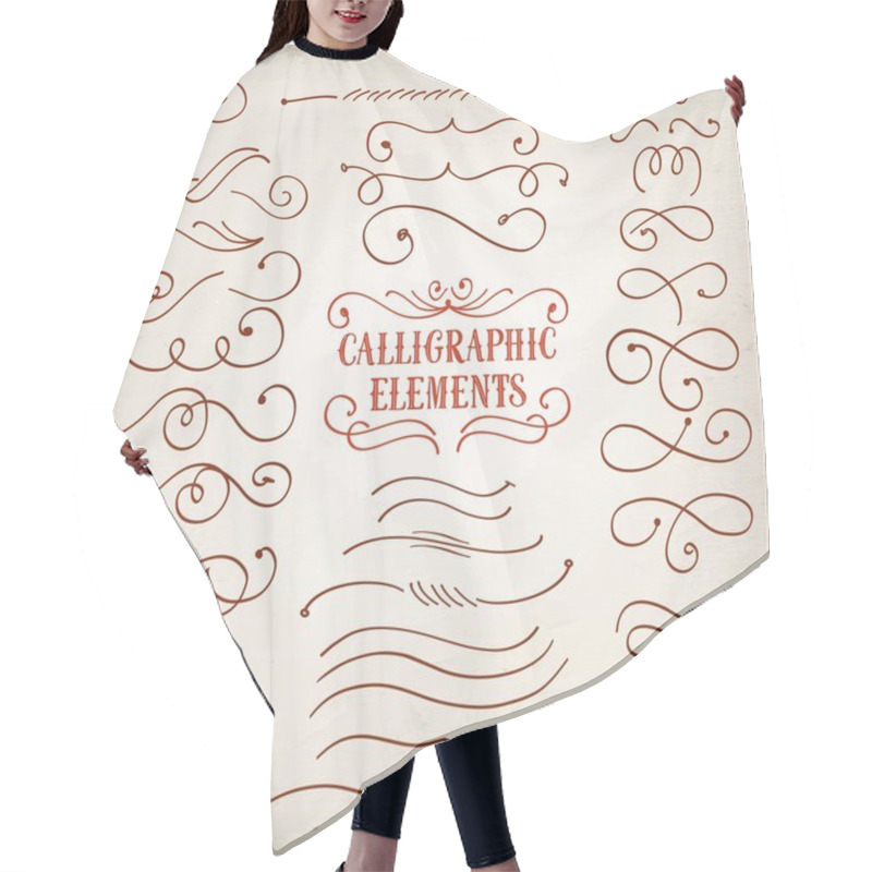 Personality  Calligraphic Elements Set Hair Cutting Cape