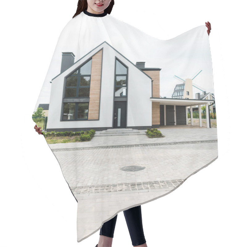 Personality  New Modern And Luxury Home With Windows And Doors  Hair Cutting Cape