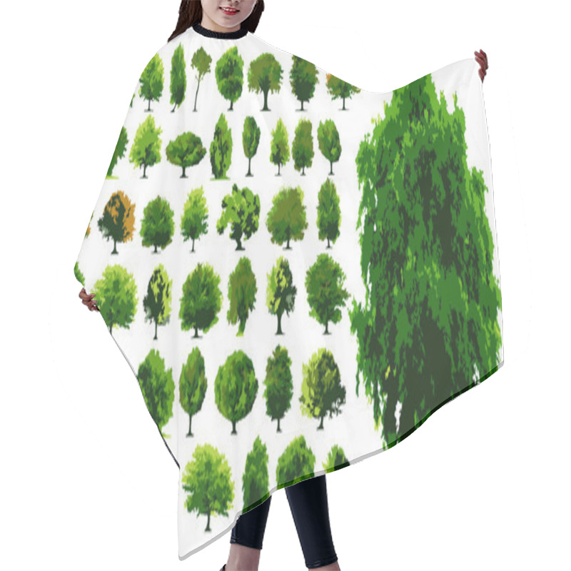 Personality  Vector Trees Hair Cutting Cape