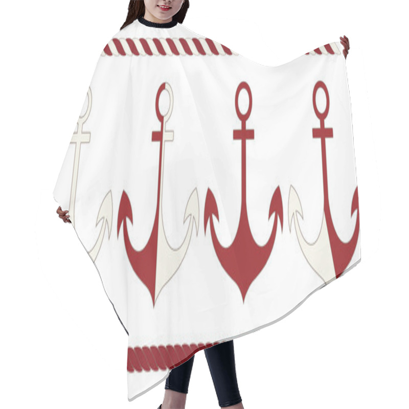 Personality  Set Of Anchors Hair Cutting Cape