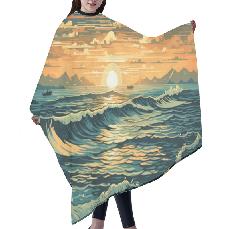 Personality  Abstract Background With Space For Text Hair Cutting Cape