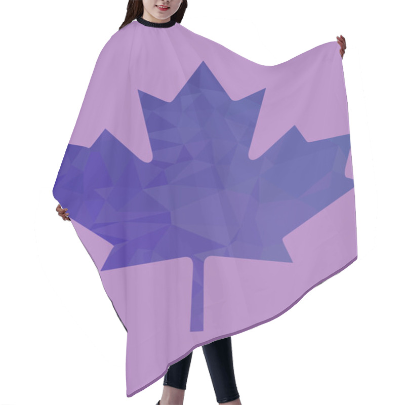 Personality  Maple Leaf Vector Geometric Green Leaf Symbol Hair Cutting Cape