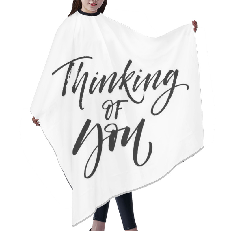 Personality  Thinking Of  You Postcard. Hair Cutting Cape