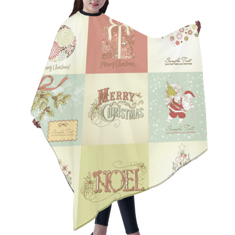 Personality  Christmas Cards Hair Cutting Cape