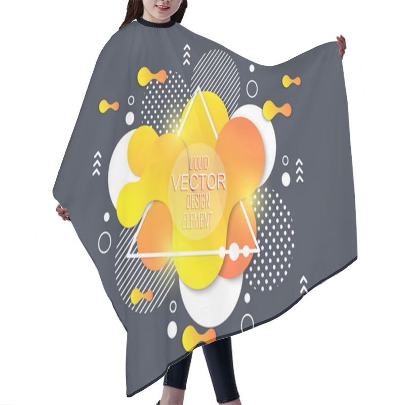 Personality  The Modern Vector Liquid Form Design Elements Hair Cutting Cape