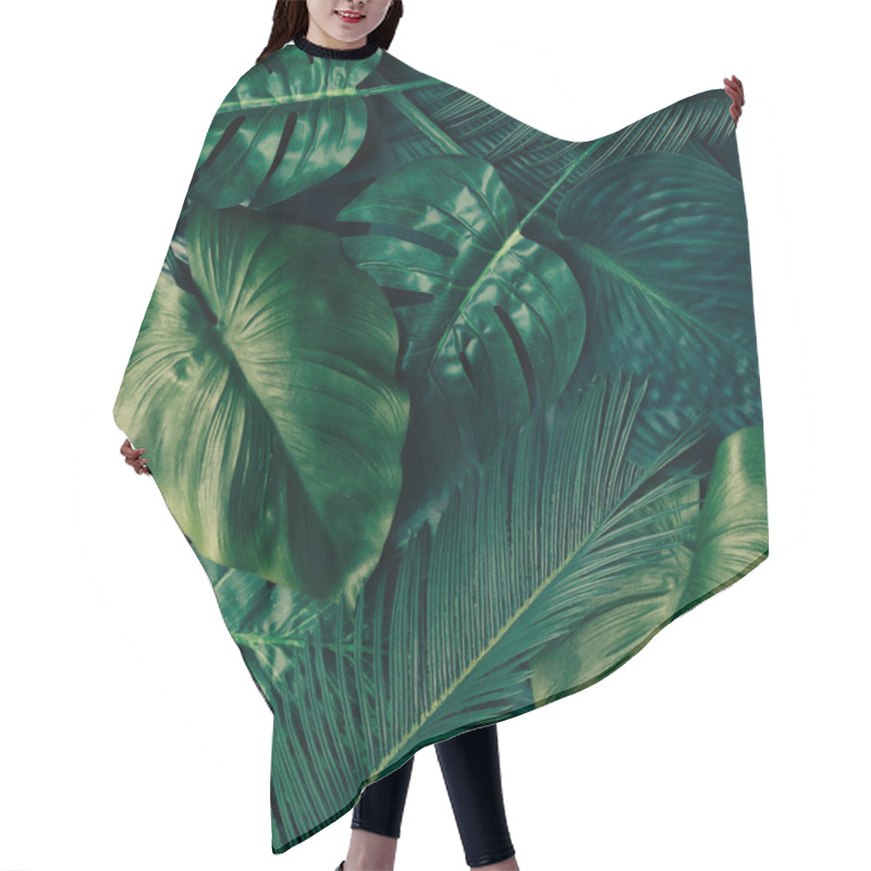 Personality  Creative Layout Made Of Tropical Leaves Hair Cutting Cape