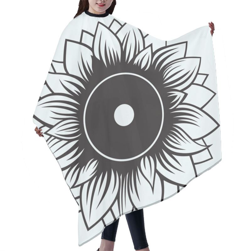 Personality  Sunflower Hair Cutting Cape