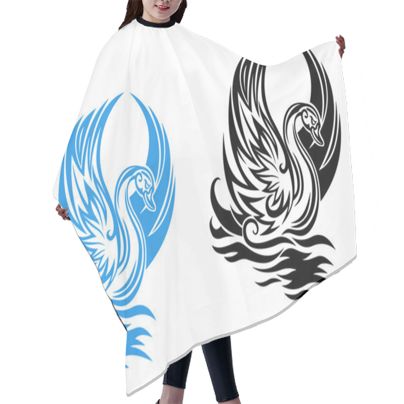 Personality  Swimming Swan Hair Cutting Cape