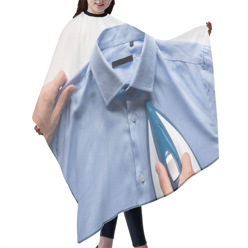 Personality  Man Ironing Shirt Hair Cutting Cape