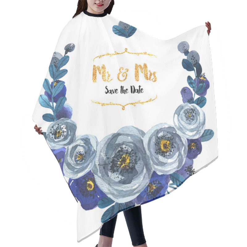 Personality  Collection Of Painted Flowers Hair Cutting Cape