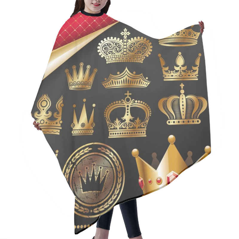 Personality  Golden Royal Design Element Hair Cutting Cape