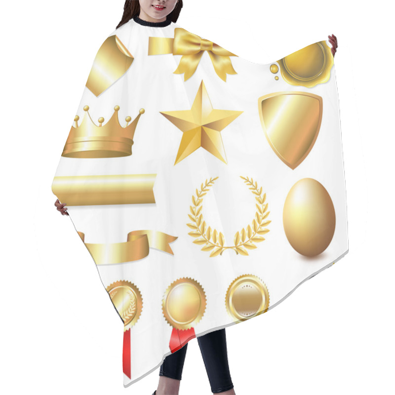 Personality  Big Golden Collection Hair Cutting Cape