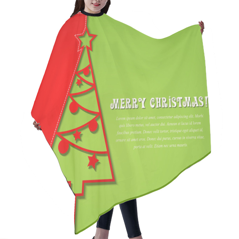 Personality  Christmas Tree Background Hair Cutting Cape