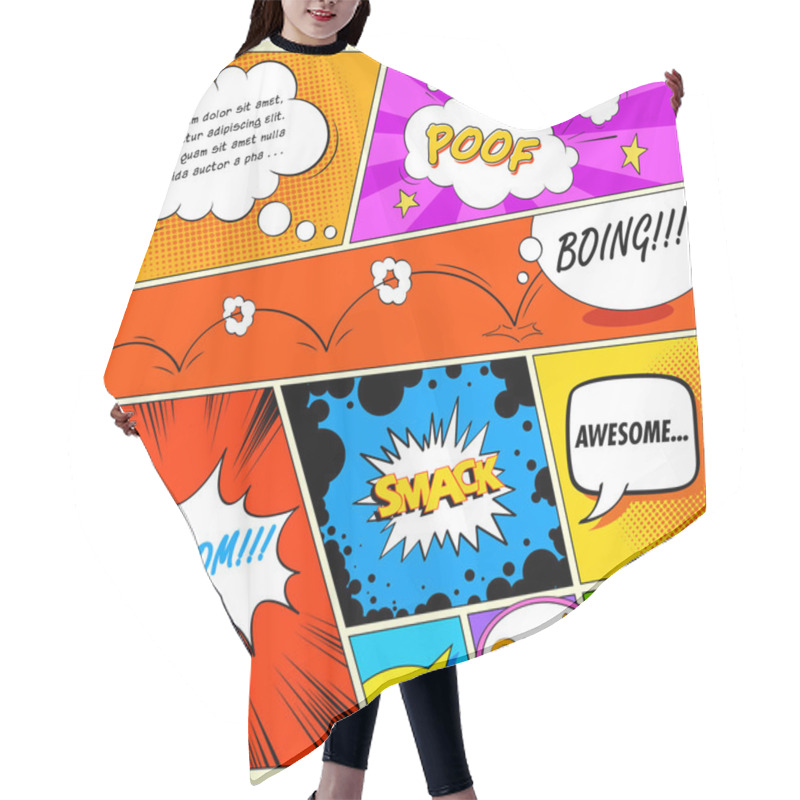 Personality  Comic Speech Bubble Hair Cutting Cape