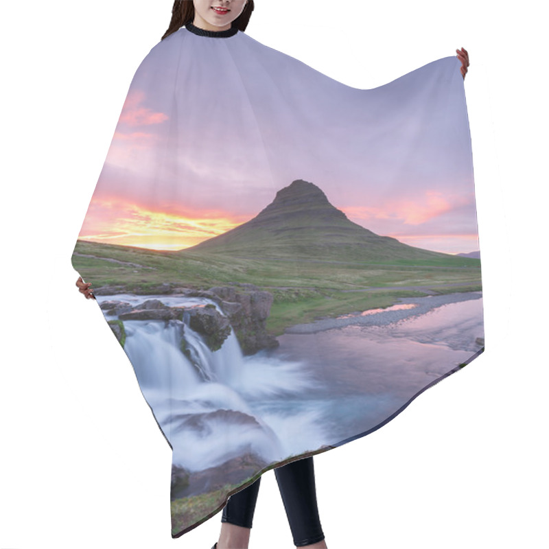 Personality  Amazing Top Of Kirkjufellsfoss Waterfall  Hair Cutting Cape