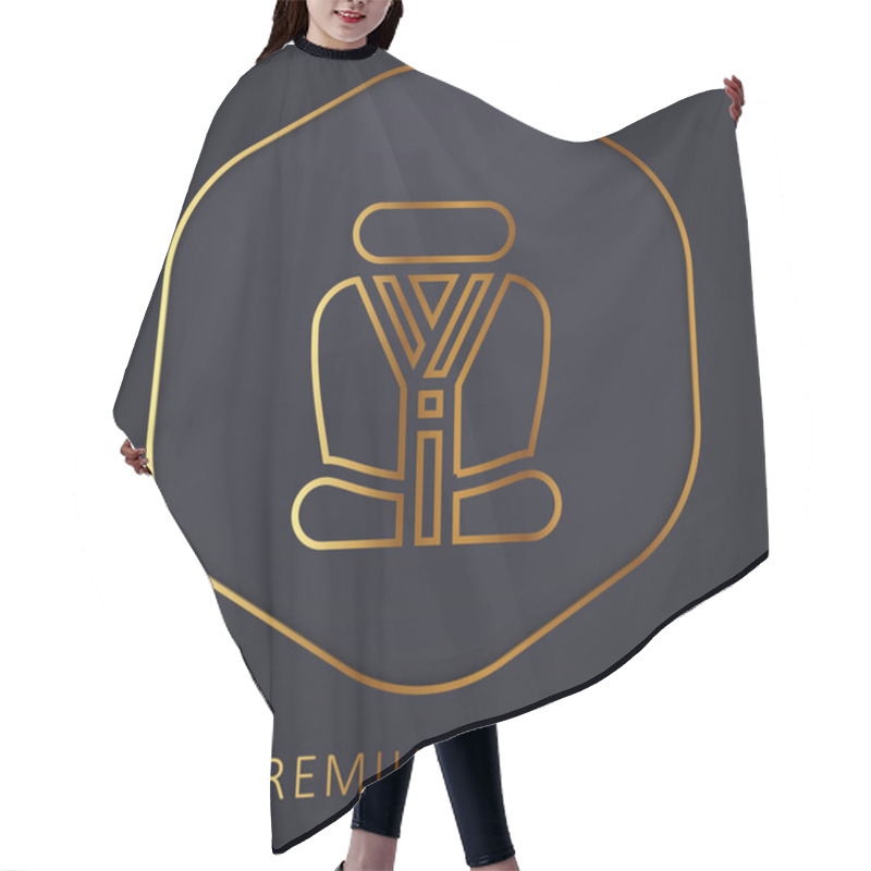 Personality  Baby Car Seat Golden Line Premium Logo Or Icon Hair Cutting Cape