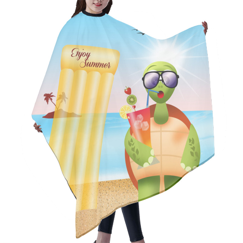 Personality  Turle In Summer Hair Cutting Cape