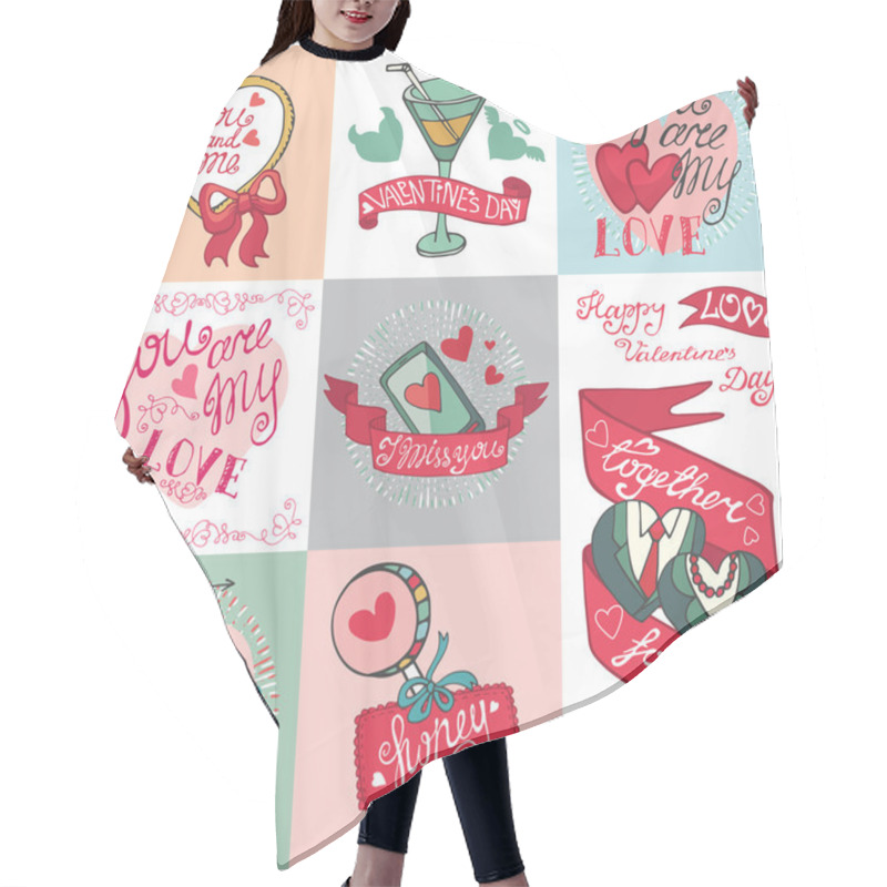 Personality  Valentines Day Elements Collection Hair Cutting Cape