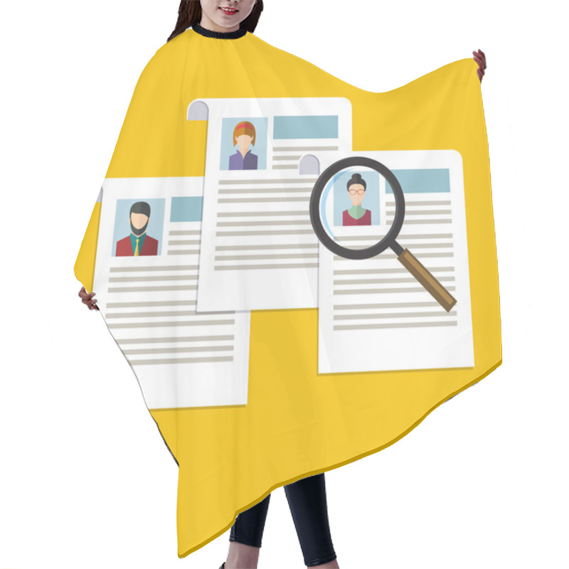 Personality  Concept Of Searching Professional Staff Hair Cutting Cape