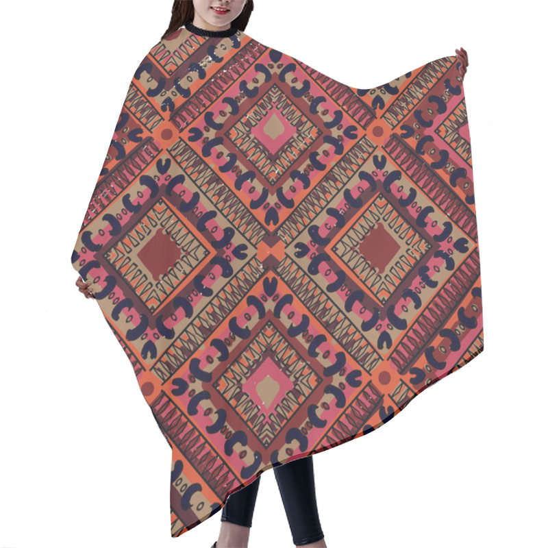 Personality  Ethnic Abstract Hand-drawn Seamless Pattern Hair Cutting Cape